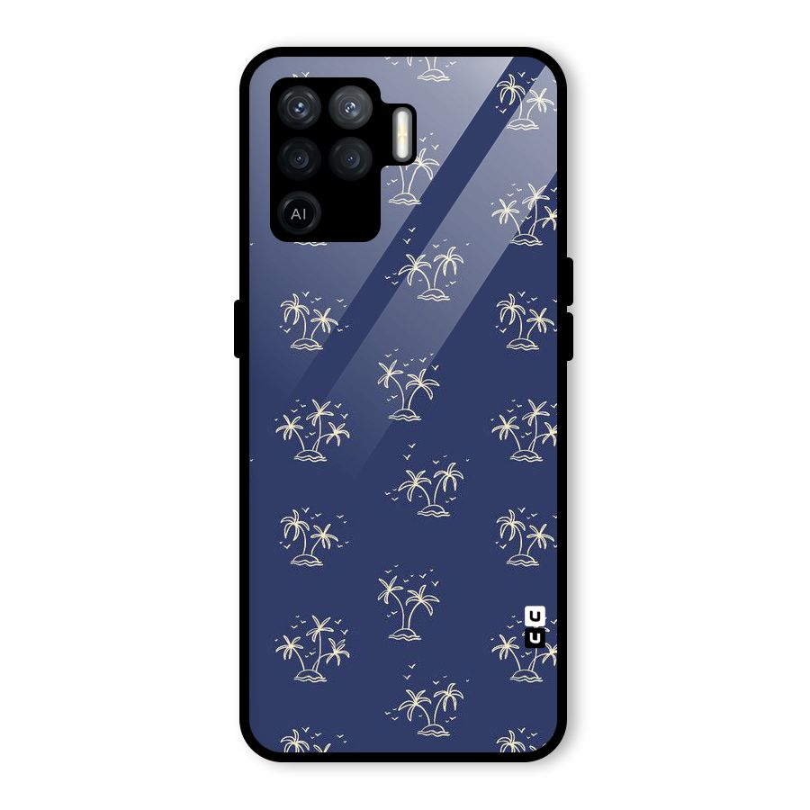 Beach Trees Glass Back Case for Oppo F19 Pro