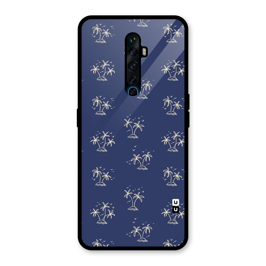 Beach Trees Glass Back Case for Oppo Reno2 F