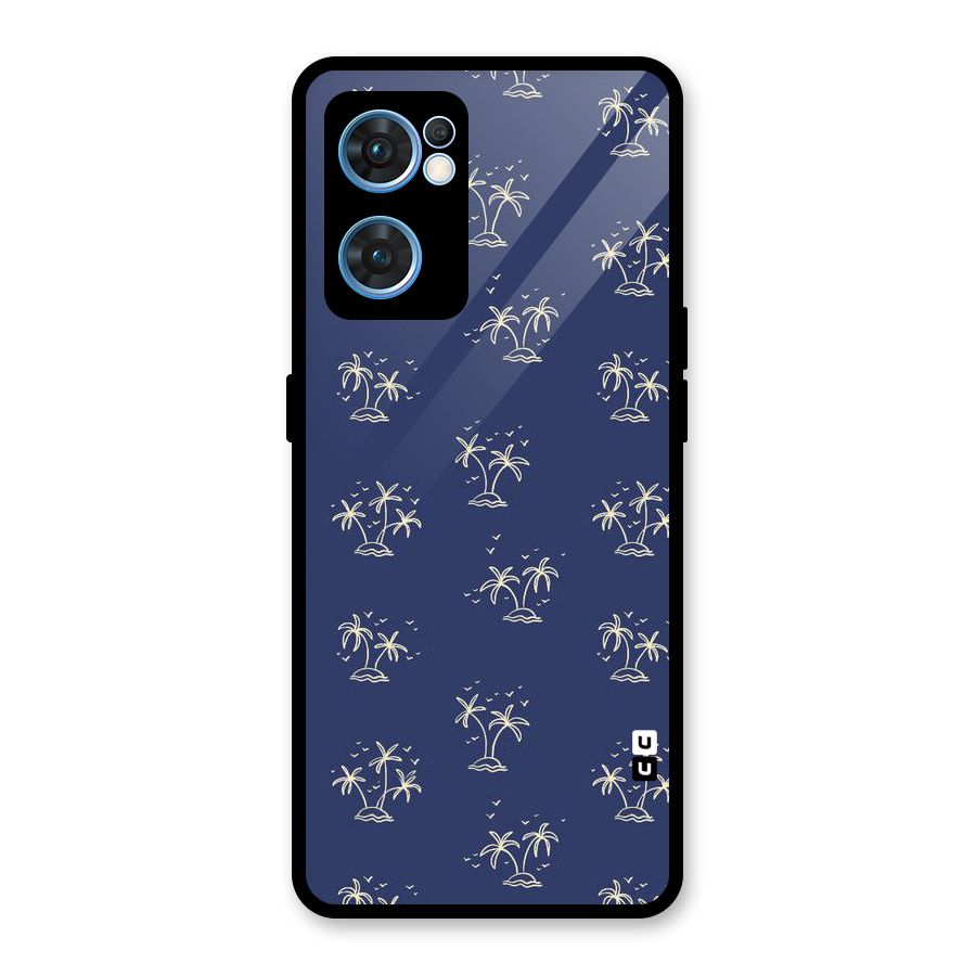 Beach Trees Glass Back Case for Oppo Reno7 5G