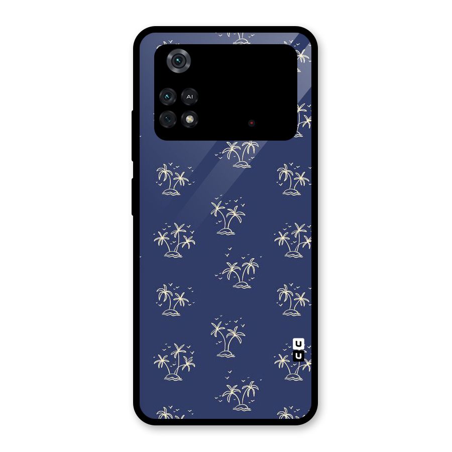 Beach Trees Glass Back Case for Poco M4 Pro 4G