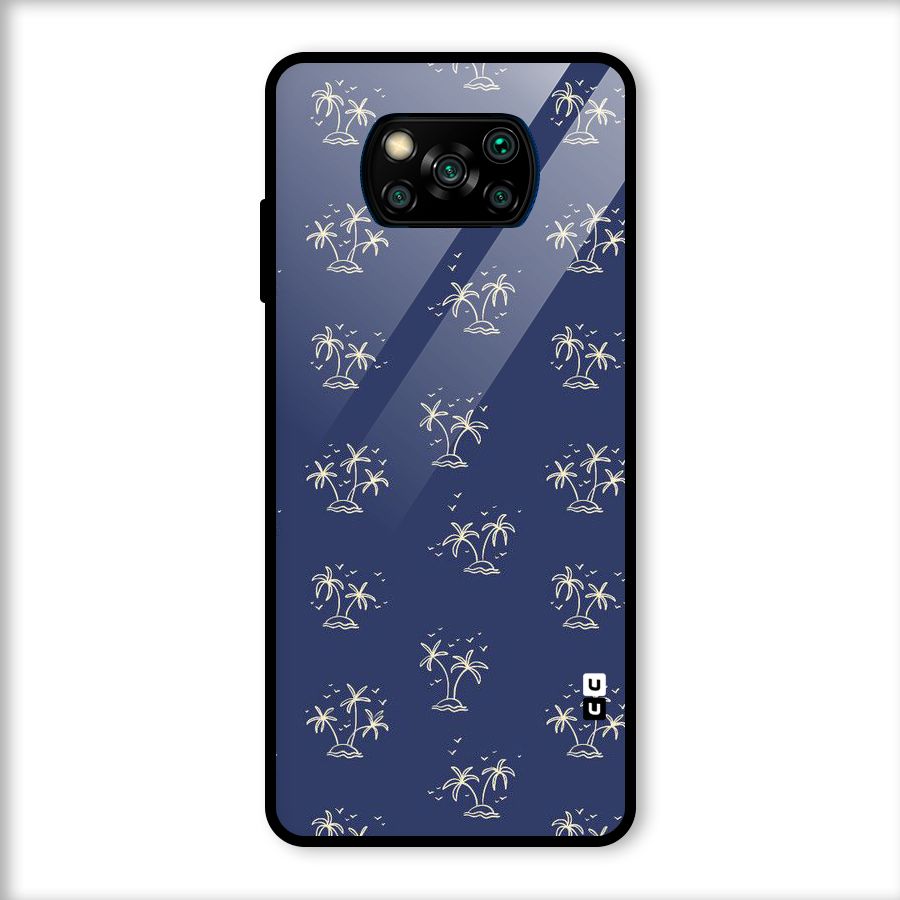 Beach Trees Glass Back Case for Poco X3