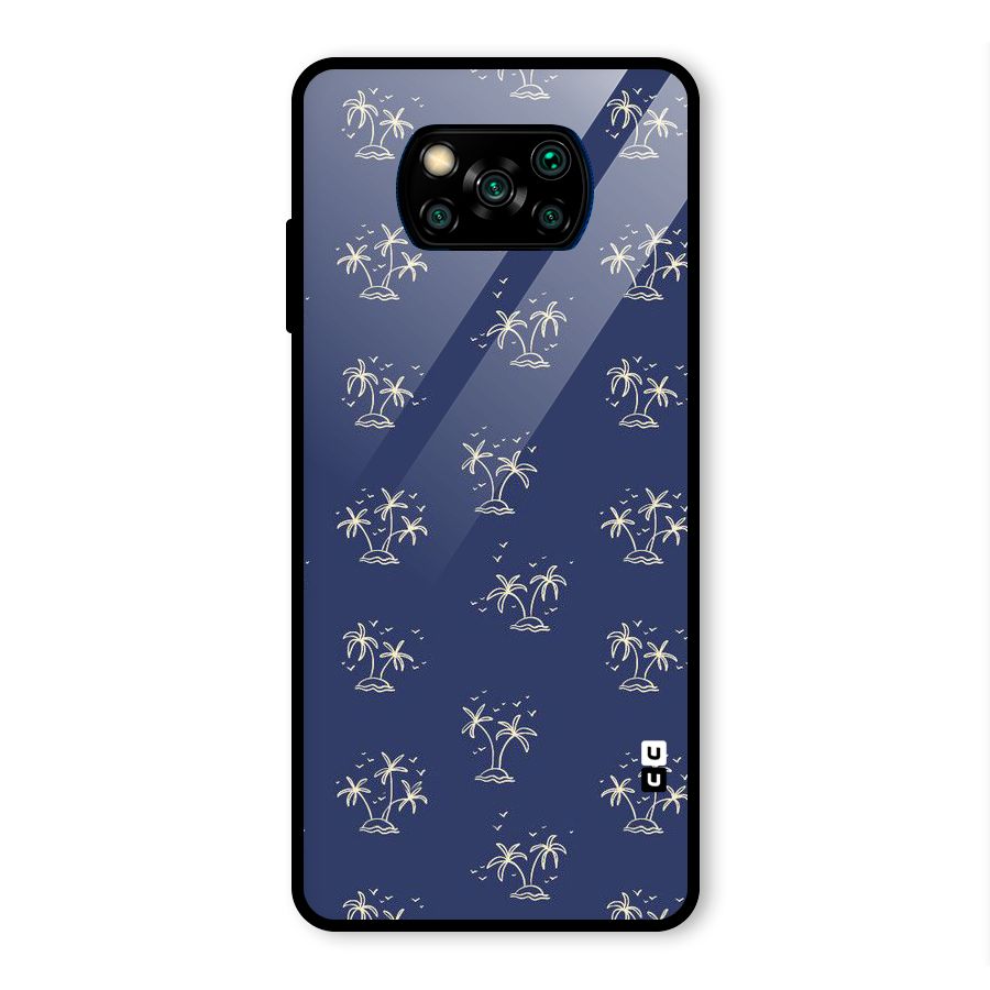 Beach Trees Glass Back Case for Poco X3 Pro
