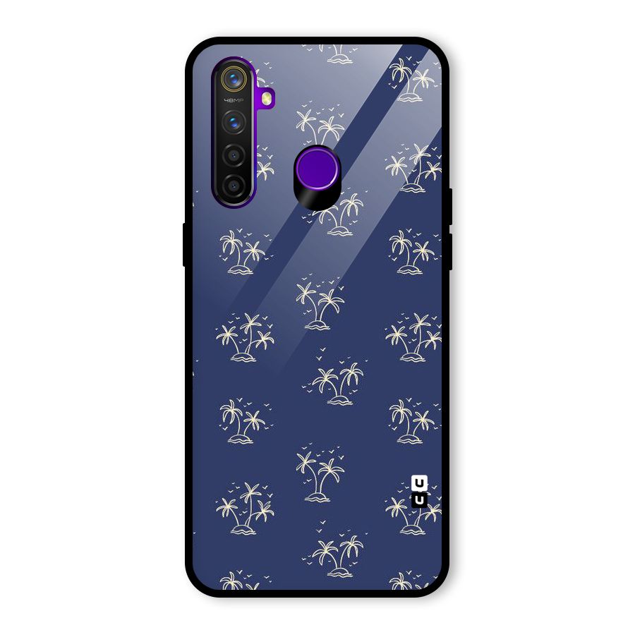 Beach Trees Glass Back Case for Realme 5 Pro