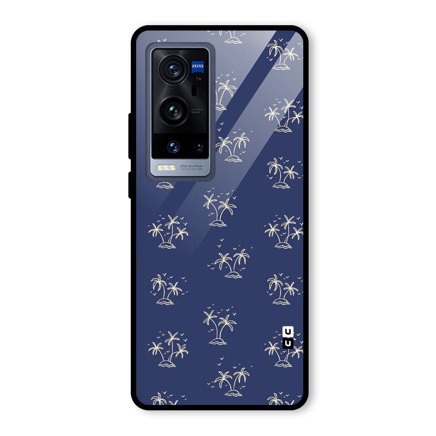 Beach Trees Glass Back Case for Vivo X60 Pro Plus
