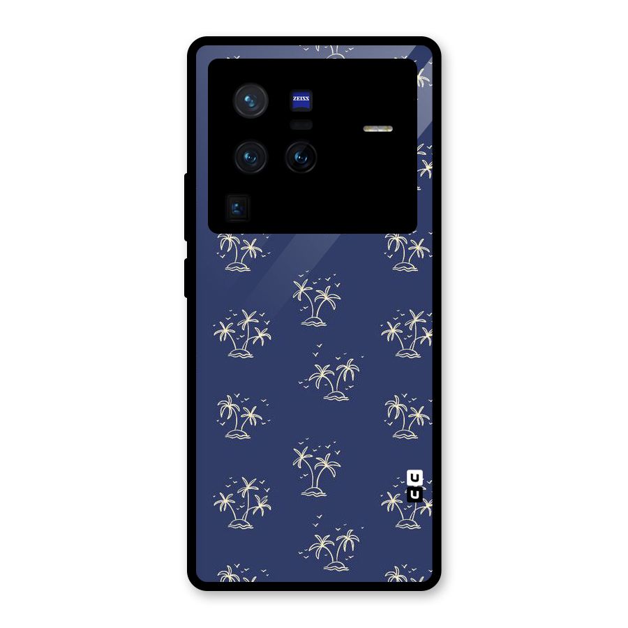 Beach Trees Glass Back Case for Vivo X80 Pro