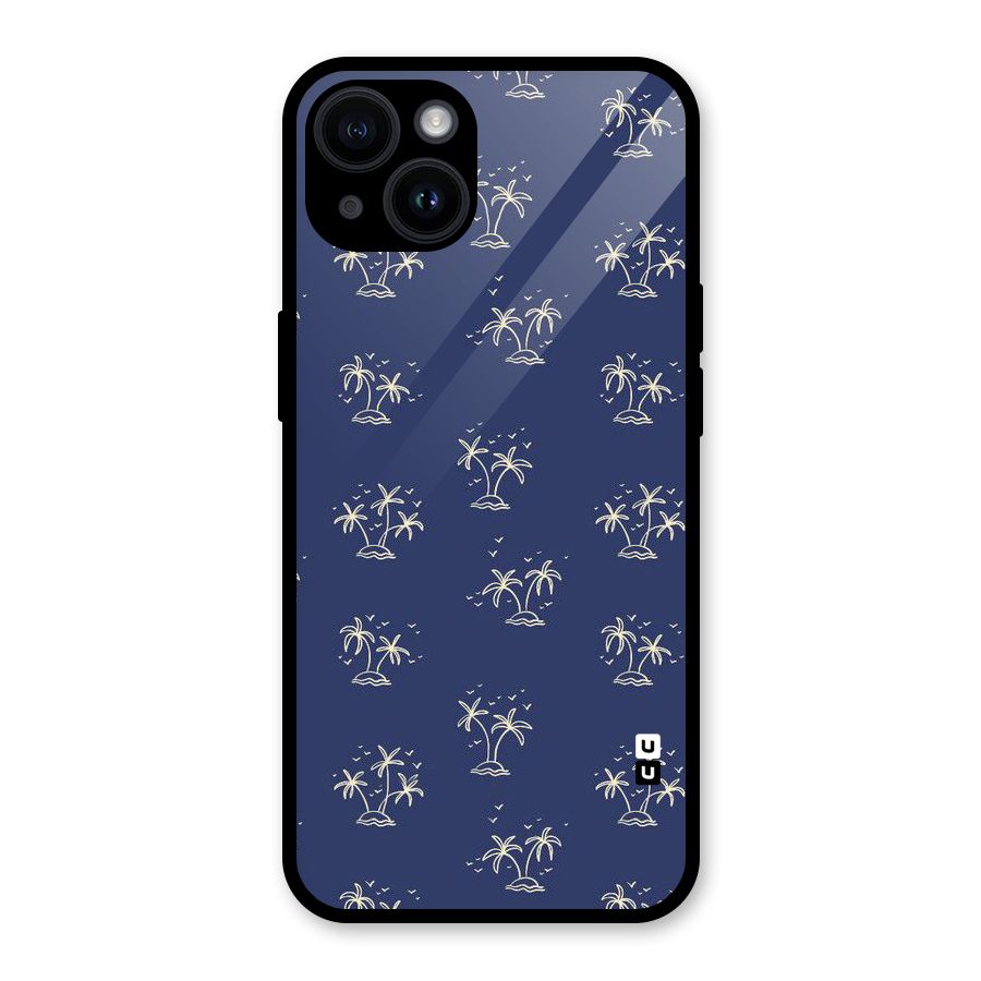 Beach Trees Glass Back Case for iPhone 14