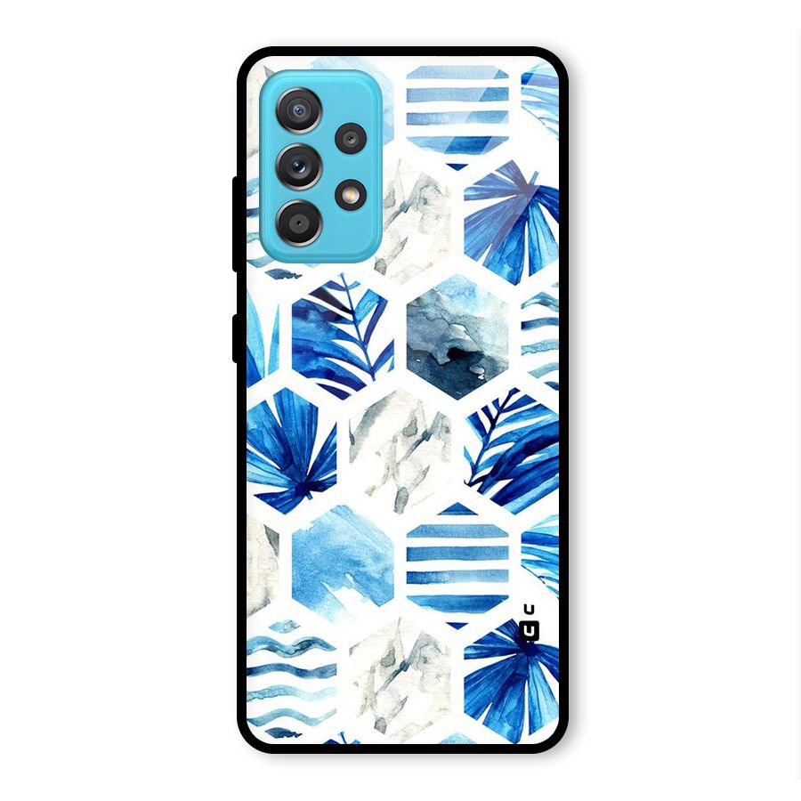 Beach Vibes Pentagon Design Glass Back Case for Galaxy A52s 5G
