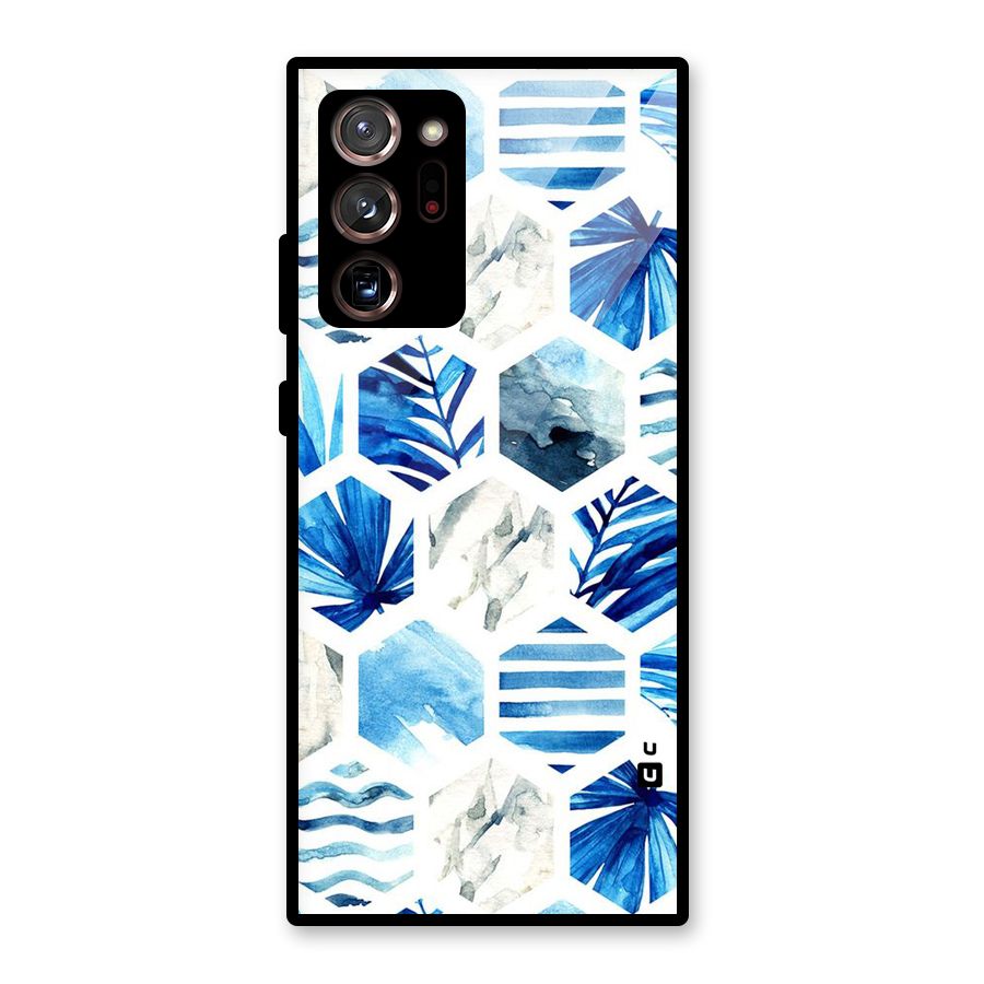 Beach Vibes Pentagon Design Glass Back Case for Galaxy Note 20 Ultra 5G