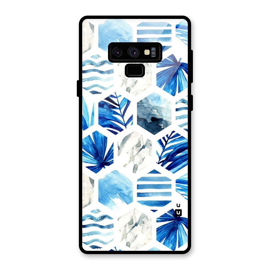 Beach Vibes Pentagon Design Glass Back Case for Galaxy Note 9