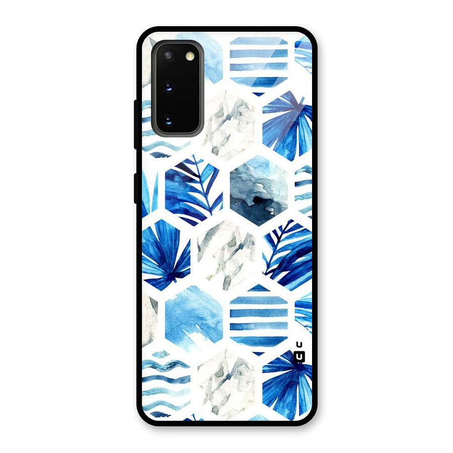 Beach Vibes Pentagon Design Glass Back Case for Galaxy S20