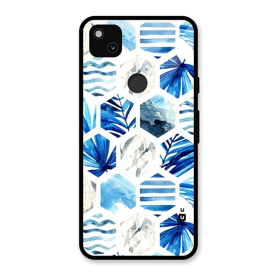 Beach Vibes Pentagon Design Glass Back Case for Google Pixel 4a