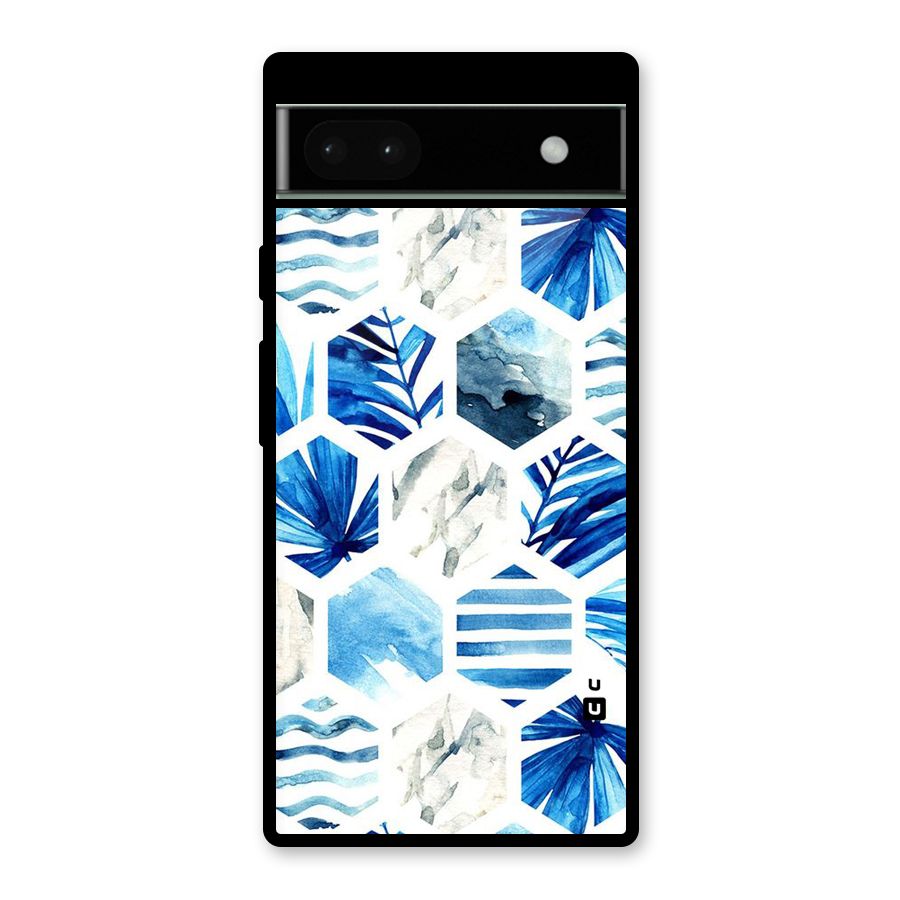 Beach Vibes Pentagon Design Glass Back Case for Google Pixel 6a