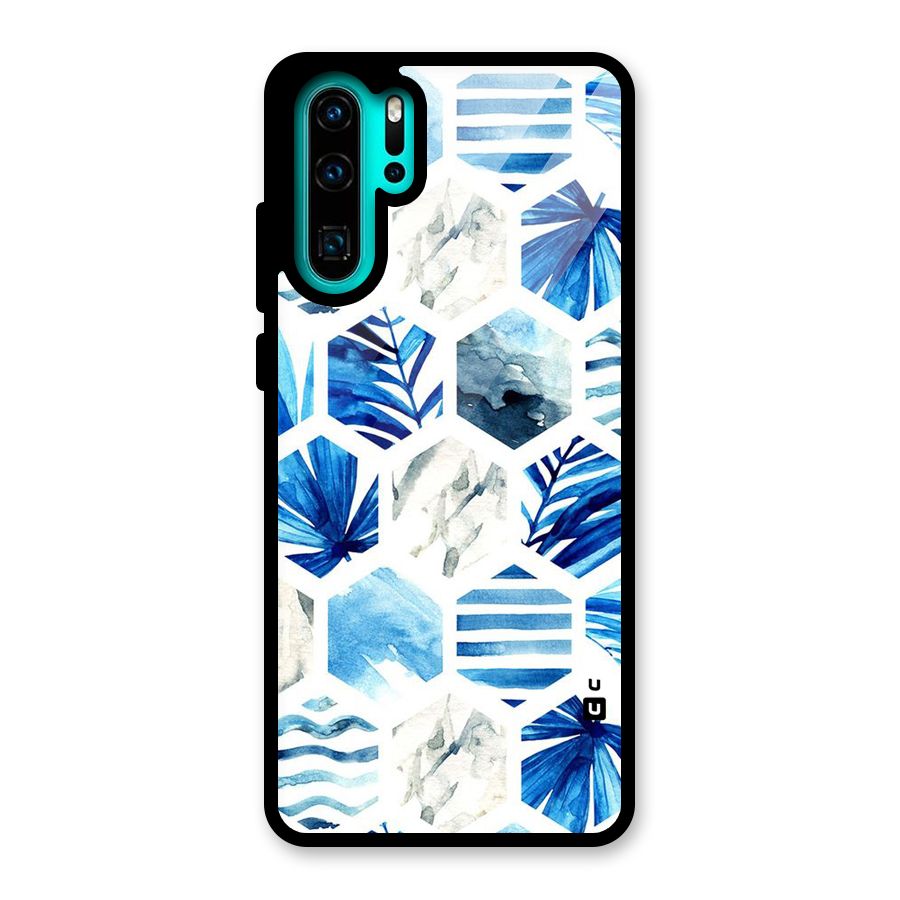 Beach Vibes Pentagon Design Glass Back Case for Huawei P30 Pro
