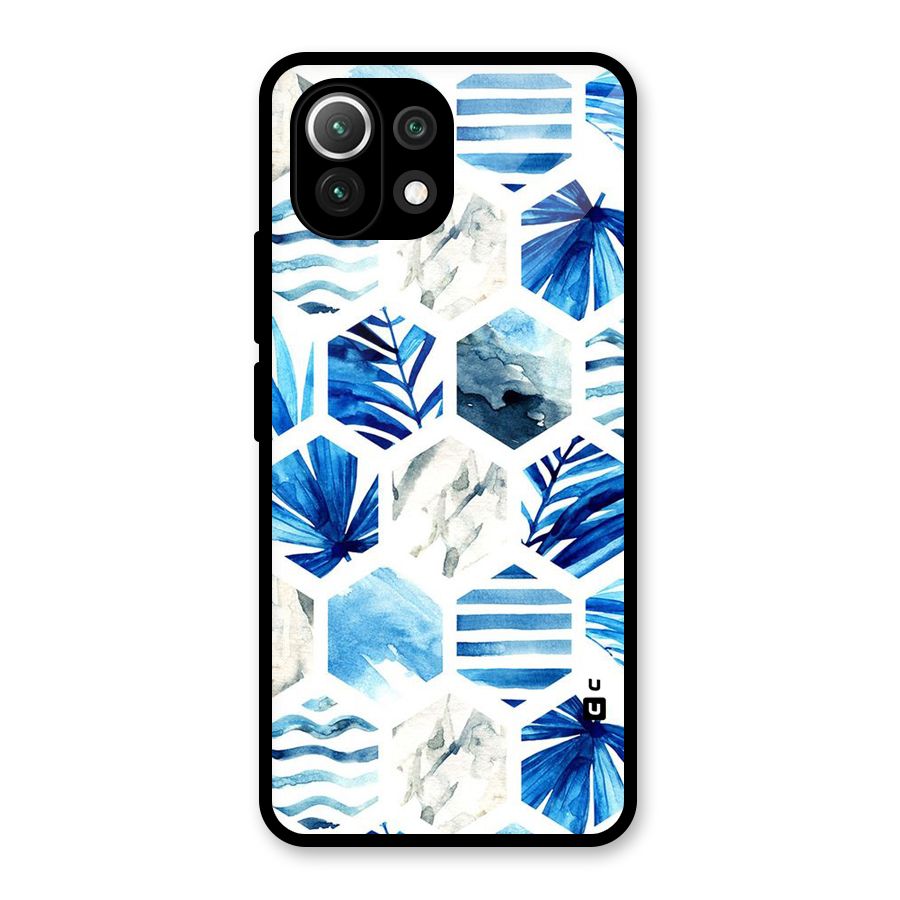 Beach Vibes Pentagon Design Glass Back Case for Mi 11 Lite