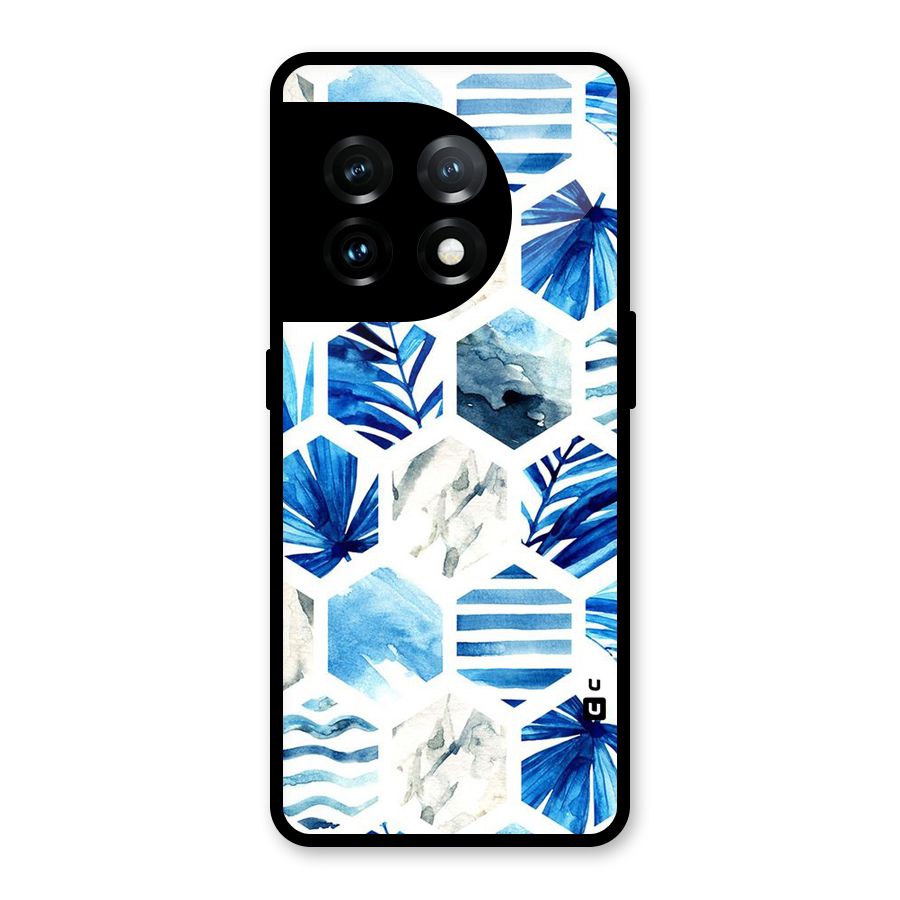 Beach Vibes Pentagon Design Glass Back Case for OnePlus 11