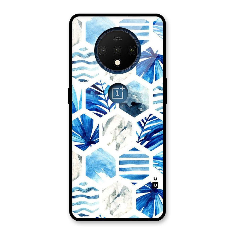 Beach Vibes Pentagon Design Glass Back Case for OnePlus 7T