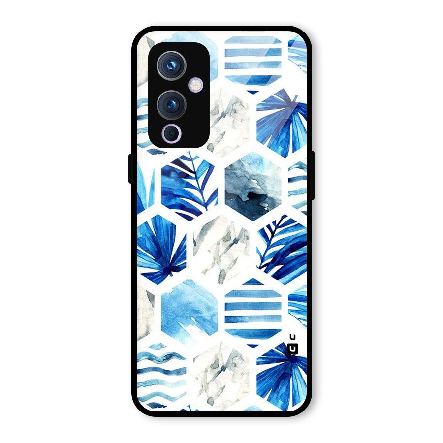 Beach Vibes Pentagon Design Glass Back Case for OnePlus 9
