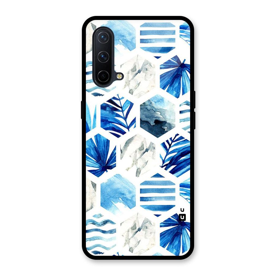 Beach Vibes Pentagon Design Glass Back Case for OnePlus Nord CE 5G