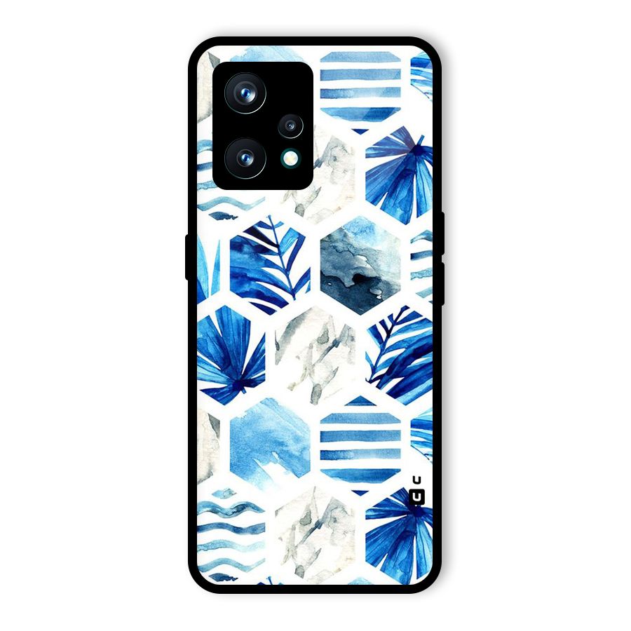 Beach Vibes Pentagon Design Glass Back Case for Realme 9 Pro Plus 5G