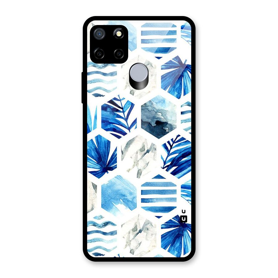 Beach Vibes Pentagon Design Glass Back Case for Realme C12