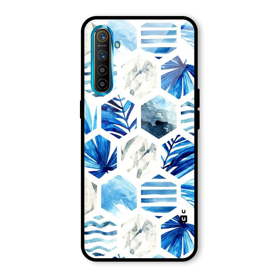 Beach Vibes Pentagon Design Glass Back Case for Realme XT