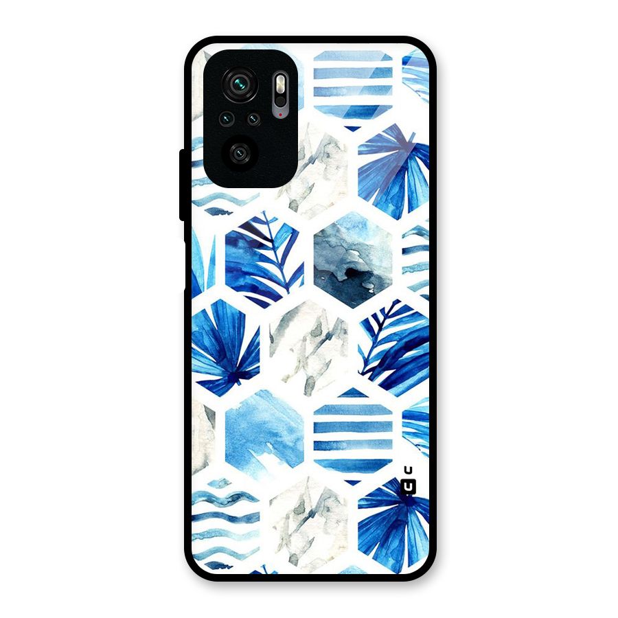 Beach Vibes Pentagon Design Glass Back Case for Redmi Note 10S
