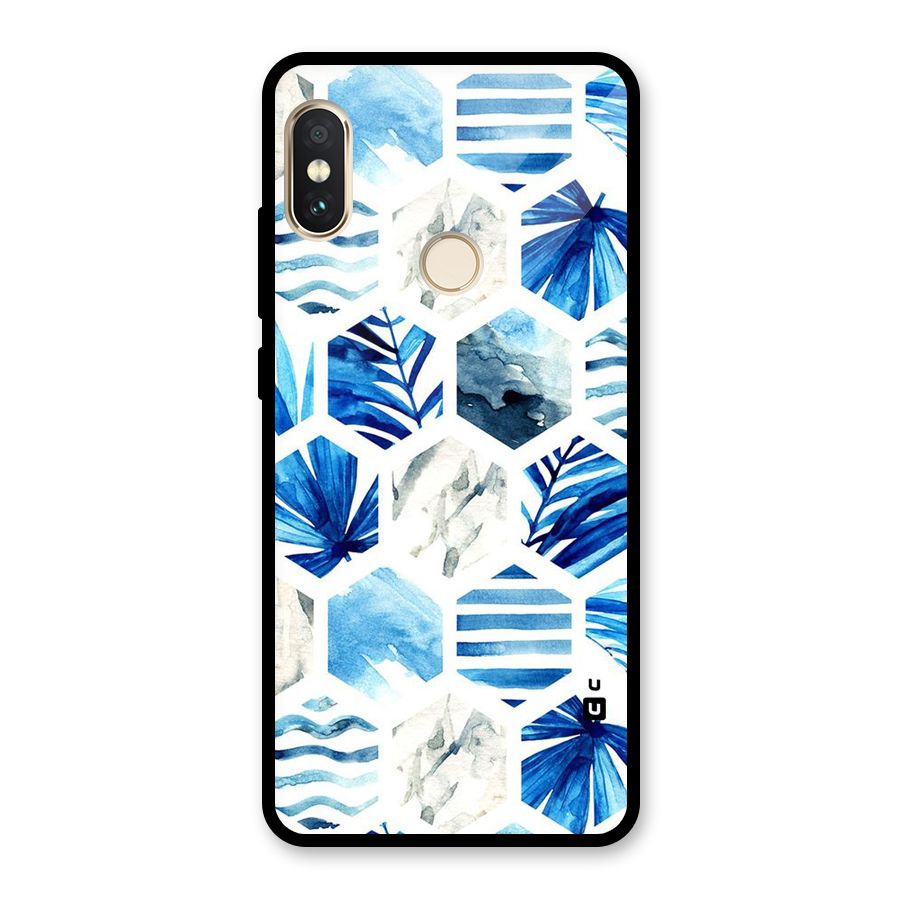 Beach Vibes Pentagon Design Glass Back Case for Redmi Note 5 Pro