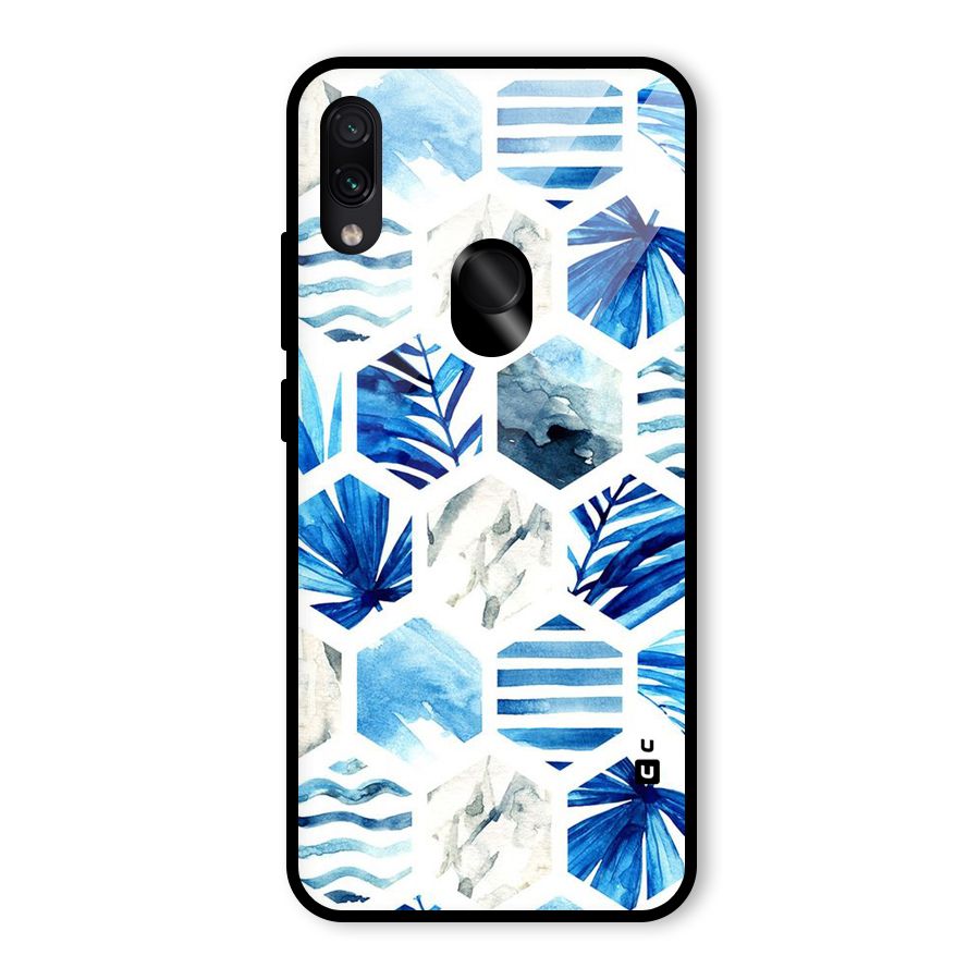 Beach Vibes Pentagon Design Glass Back Case for Redmi Note 7 Pro
