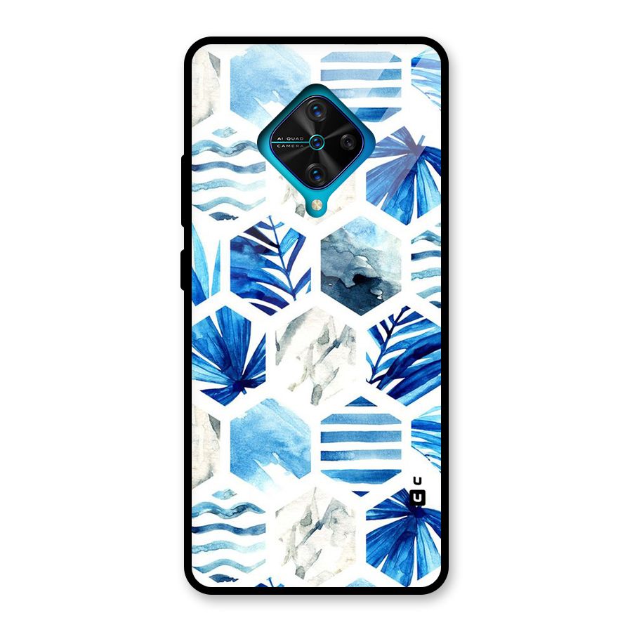 Beach Vibes Pentagon Design Glass Back Case for Vivo S1 Pro
