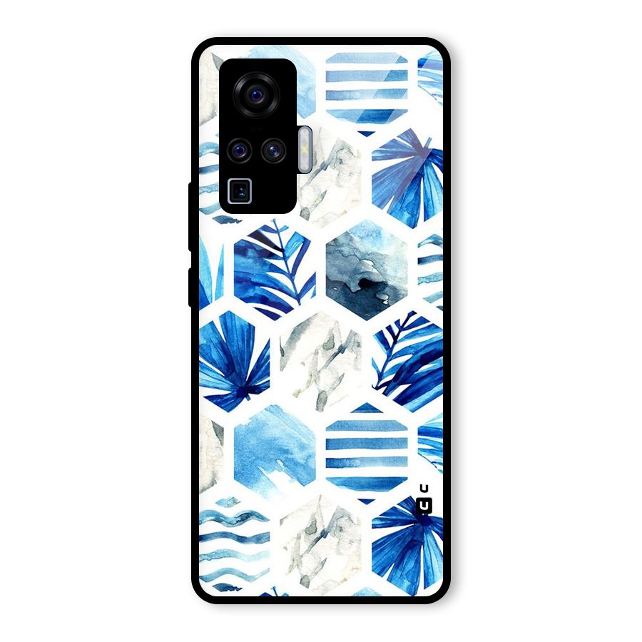 Beach Vibes Pentagon Design Glass Back Case for Vivo X50 Pro