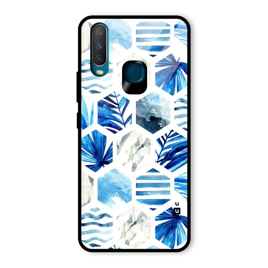 Beach Vibes Pentagon Design Glass Back Case for Vivo Y15