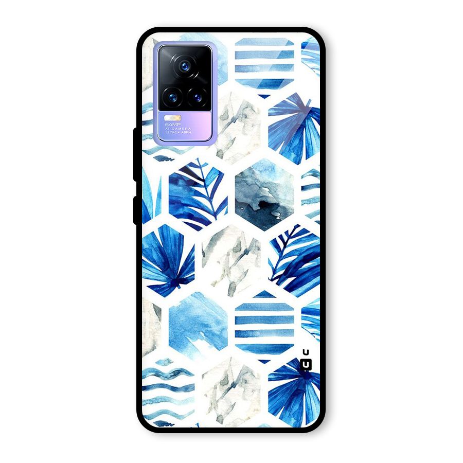 Beach Vibes Pentagon Design Glass Back Case for Vivo Y73
