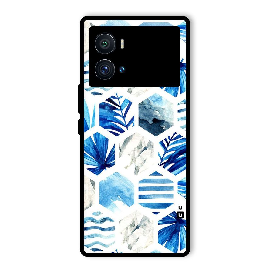 Beach Vibes Pentagon Design Glass Back Case for Vivo iQOO 9 Pro