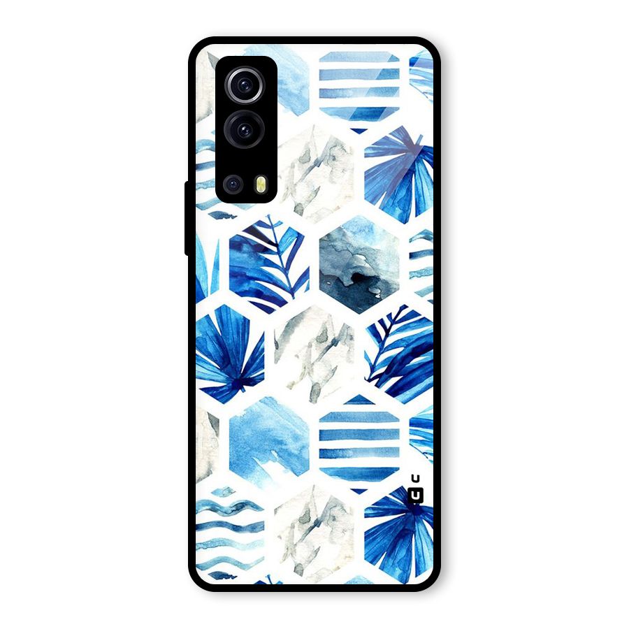 Beach Vibes Pentagon Design Glass Back Case for Vivo iQOO Z3
