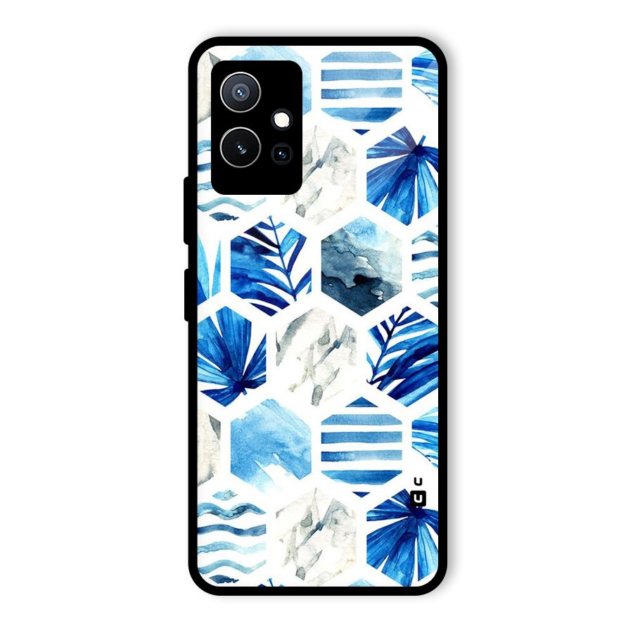 Beach Vibes Pentagon Design Glass Back Case for Vivo iQOO Z6