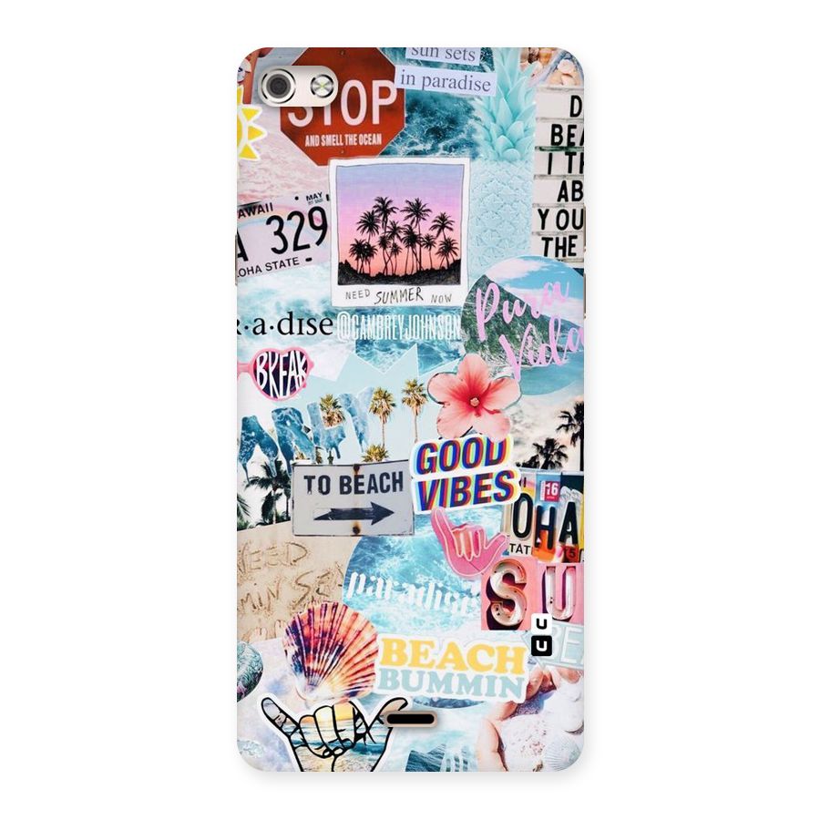 Beaching Life Back Case for Micromax Canvas Silver 5