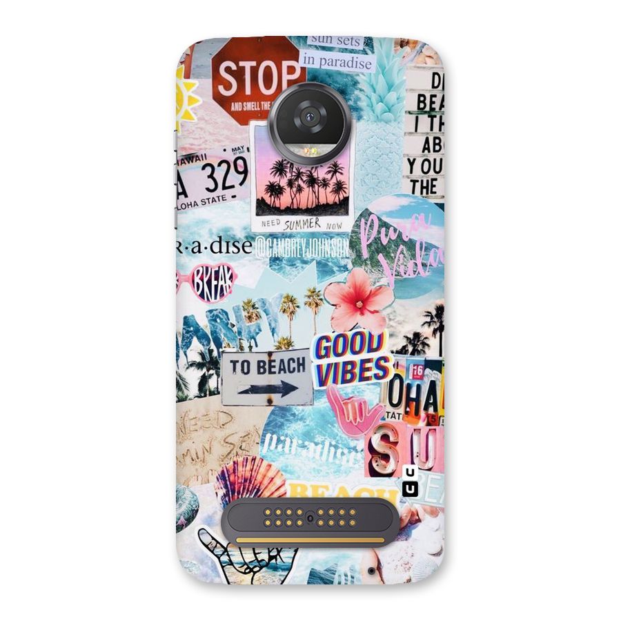 Beaching Life Back Case for Moto Z2 Play