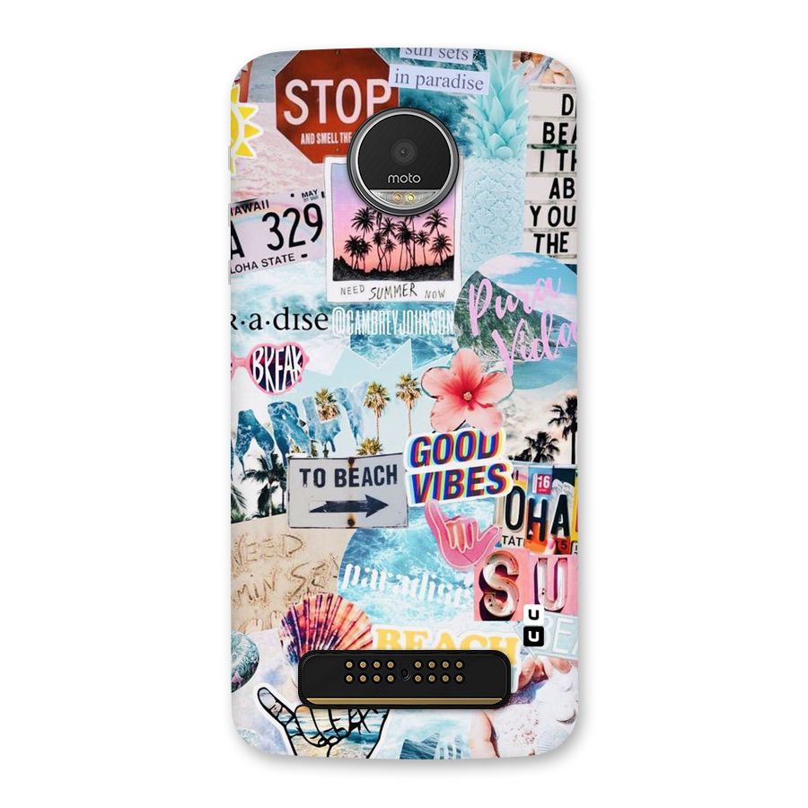 Beaching Life Back Case for Moto Z Play