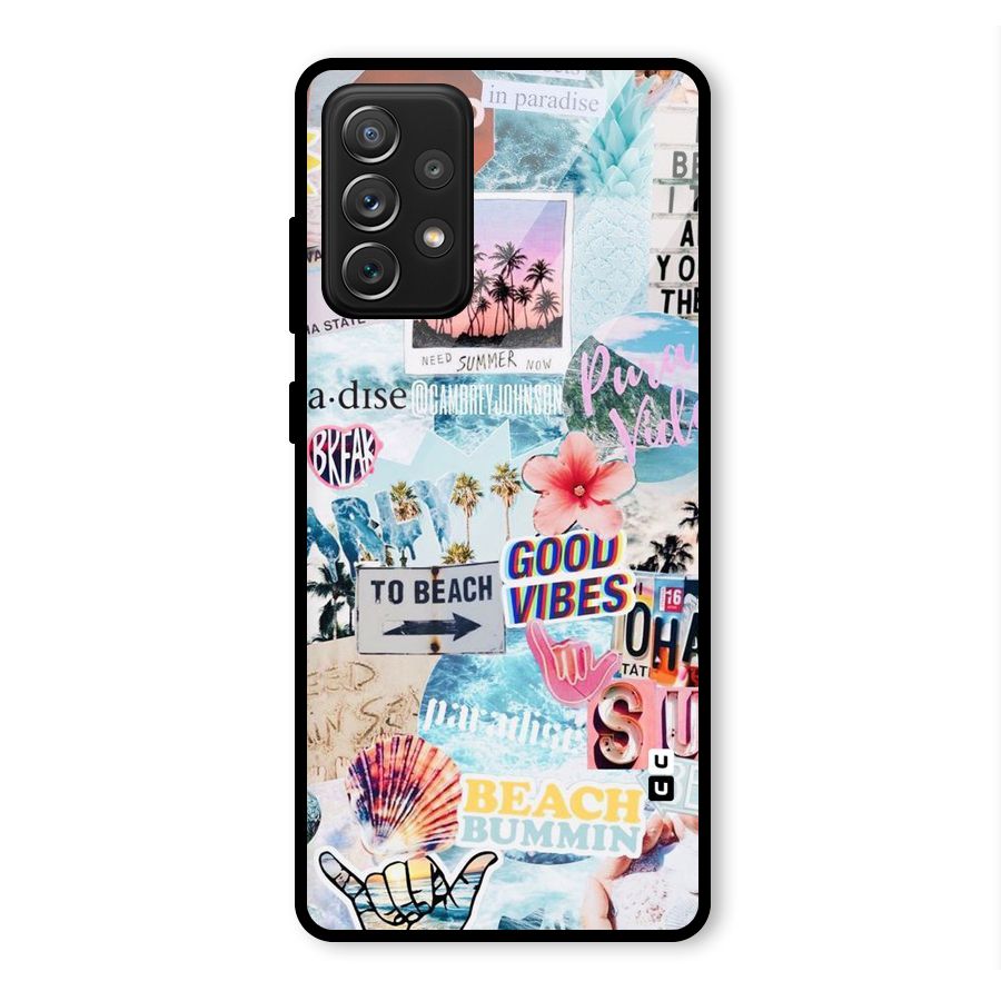 Beaching Life Glass Back Case for Galaxy A72