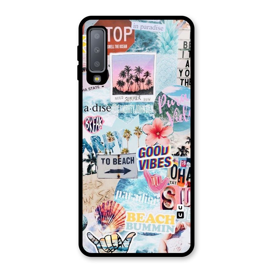 Beaching Life Glass Back Case for Galaxy A7 (2018)