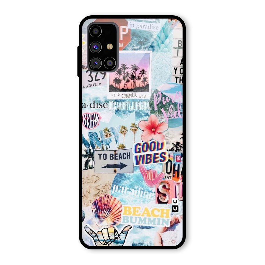 Beaching Life Glass Back Case for Galaxy M31s