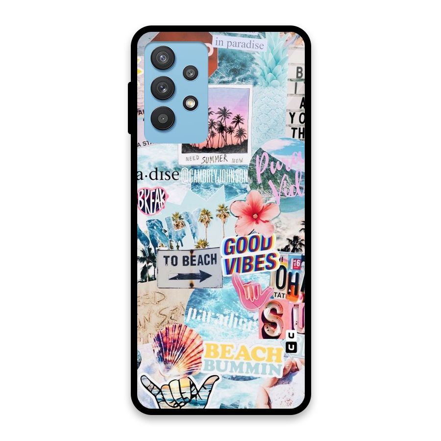 Beaching Life Glass Back Case for Galaxy M32 5G