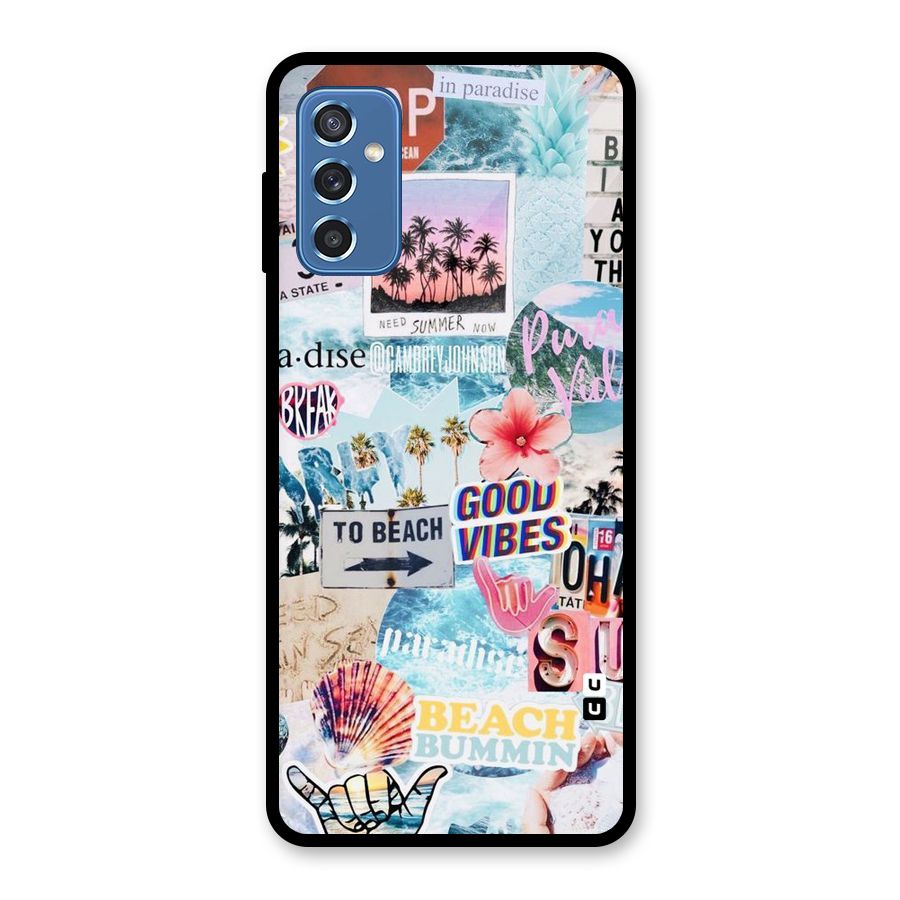 Beaching Life Glass Back Case for Galaxy M52 5G