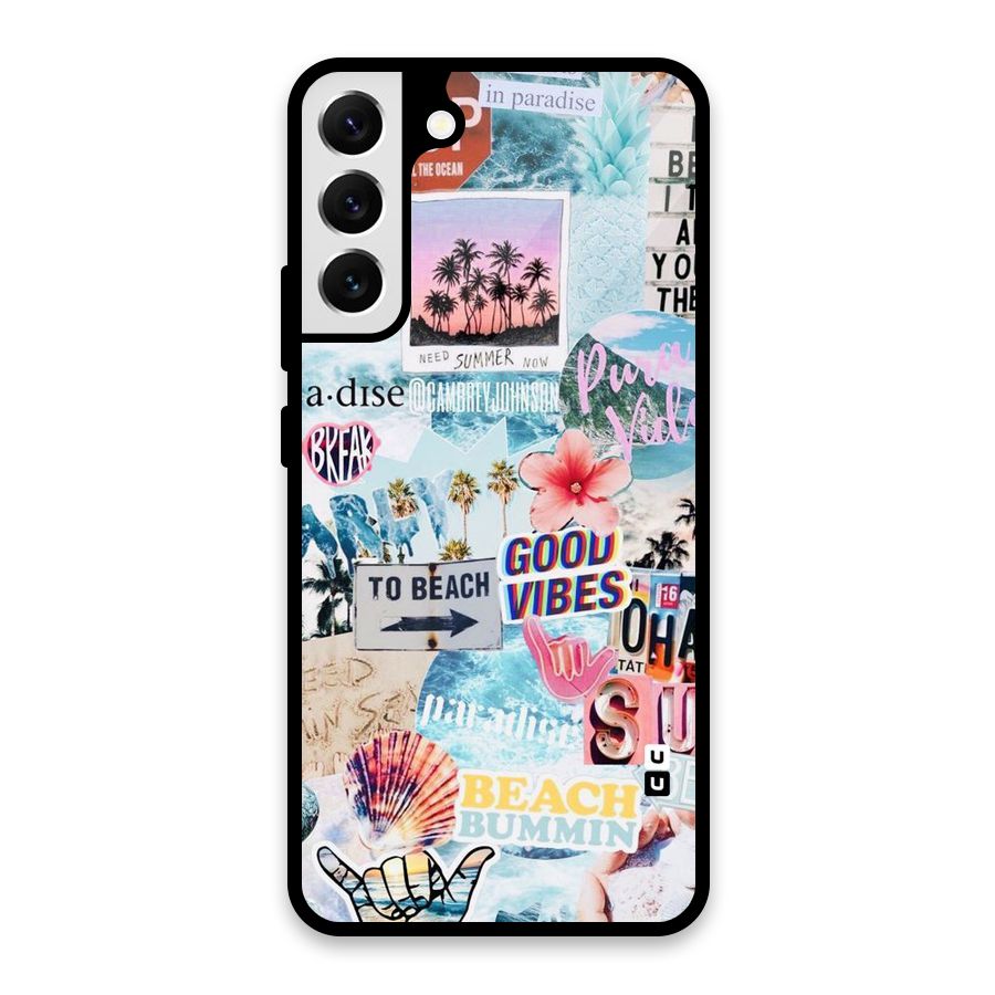 Beaching Life Glass Back Case for Galaxy S22 Plus 5G