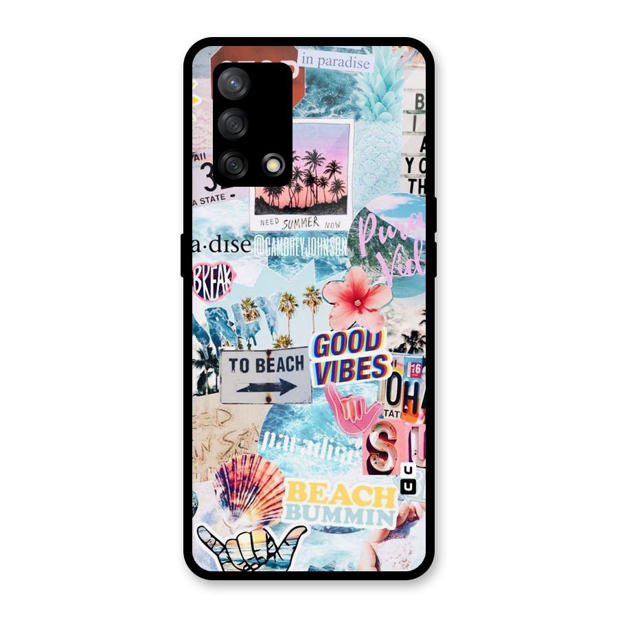 Beaching Life Glass Back Case for Oppo F19