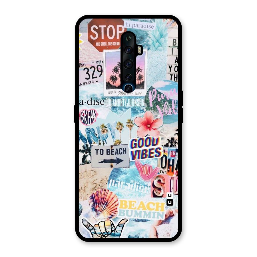 Beaching Life Glass Back Case for Oppo Reno2 F