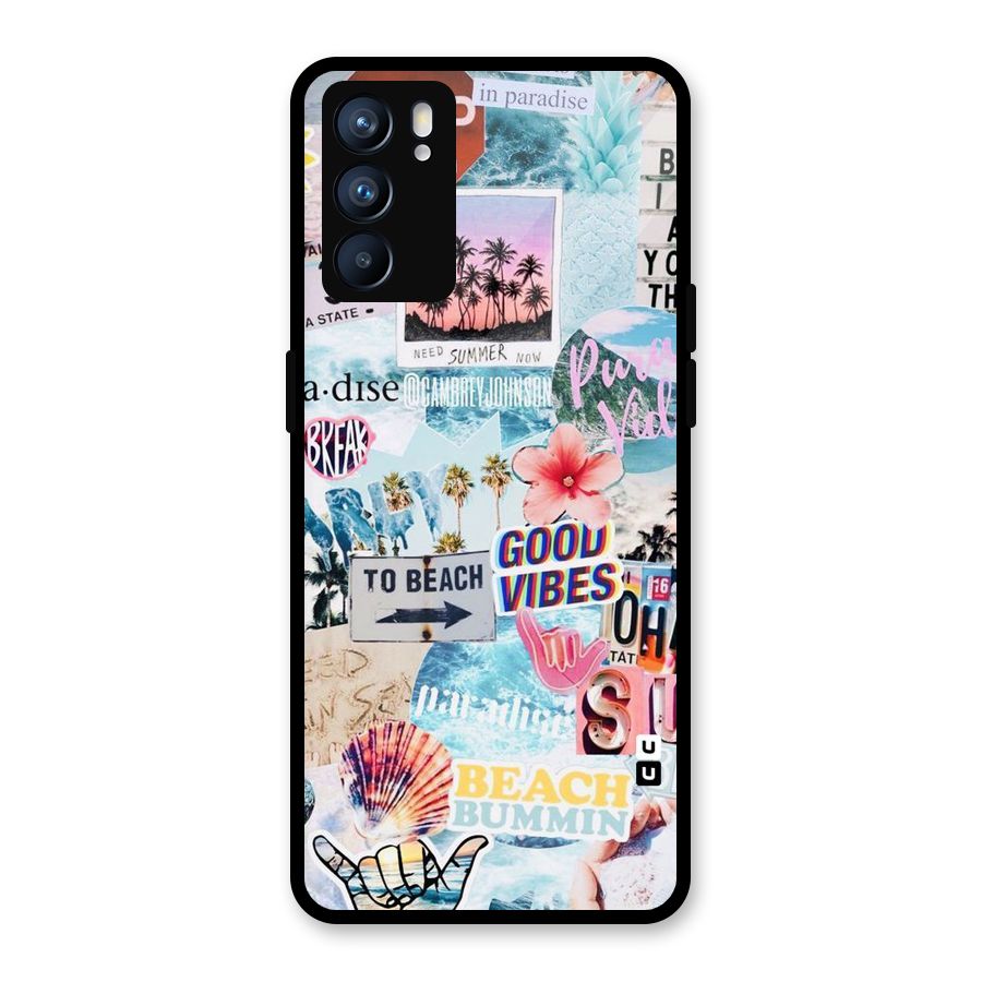 Beaching Life Glass Back Case for Oppo Reno6 5G