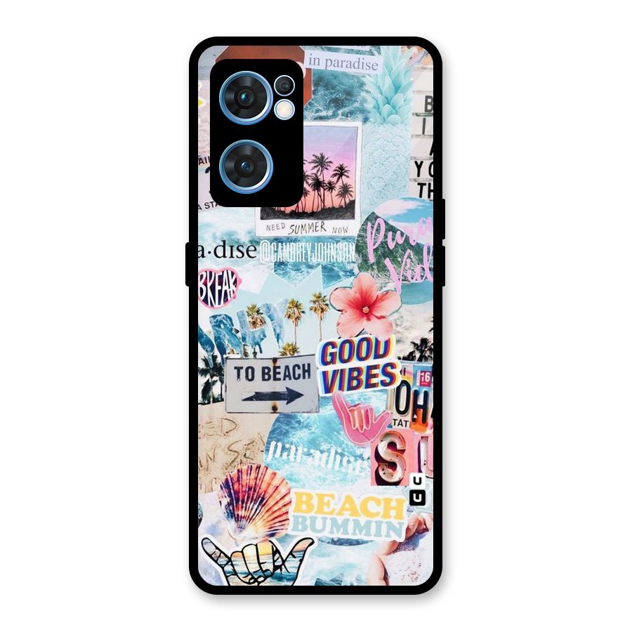 Beaching Life Glass Back Case for Oppo Reno7 5G