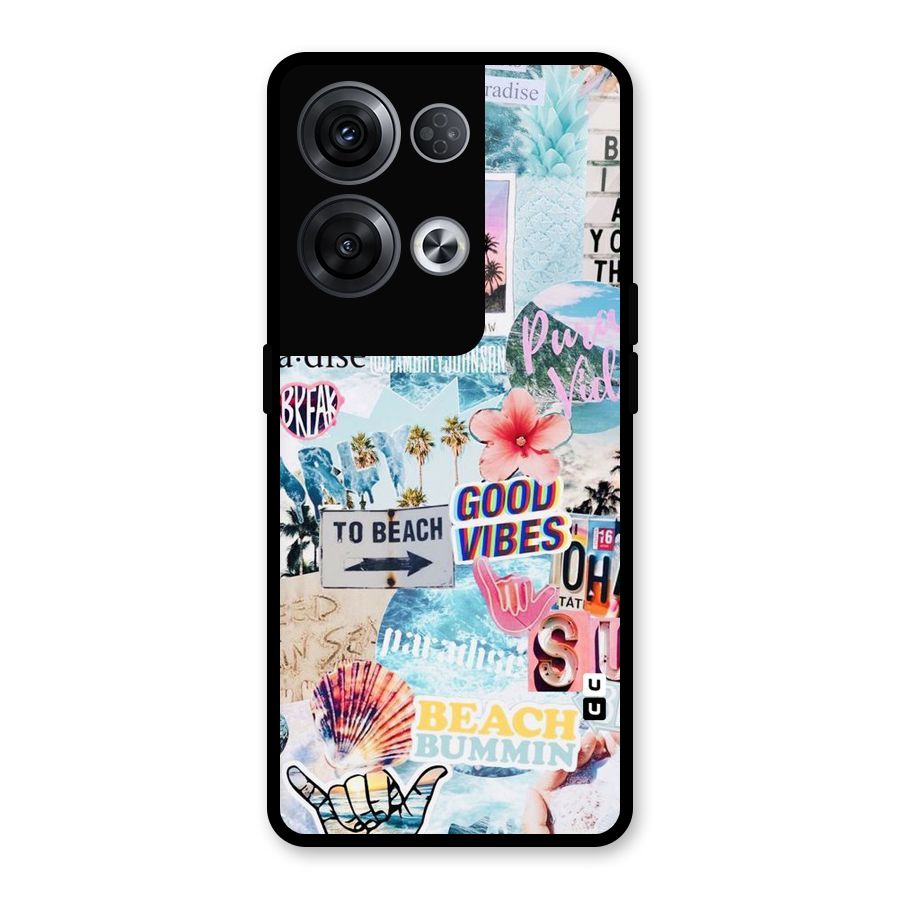 Beaching Life Glass Back Case for Oppo Reno8 Pro 5G