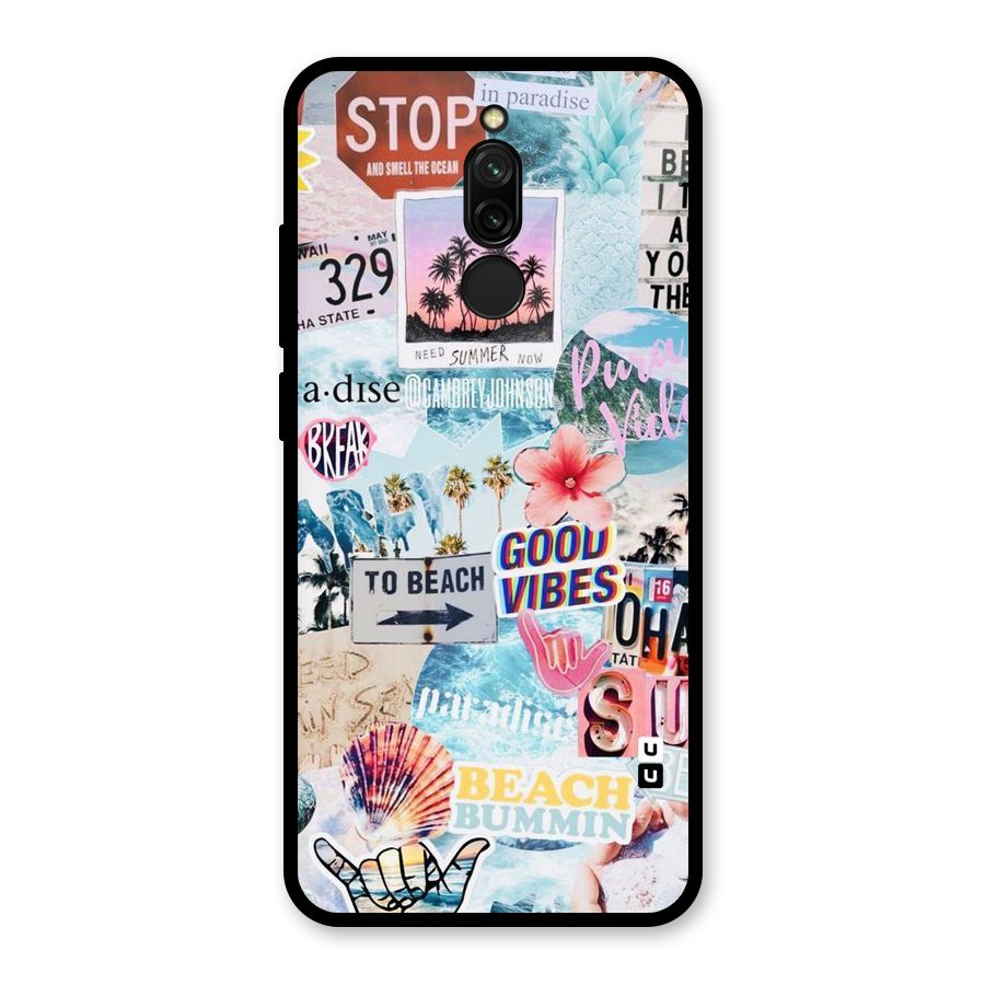 Beaching Life Glass Back Case for Redmi 8